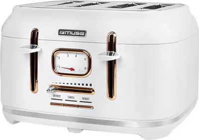 Produktbild von Muse MS-131 W, 4 Scheibe(n), Weiß, Galvanisiertes Stahl, Edelstahl, 1800 W, 220-240 V, 50-60 Hz