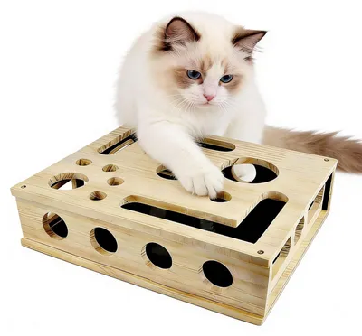 Image de Planche à gratter pour chats - Couleur bois - 30 x 25 x 8 cm