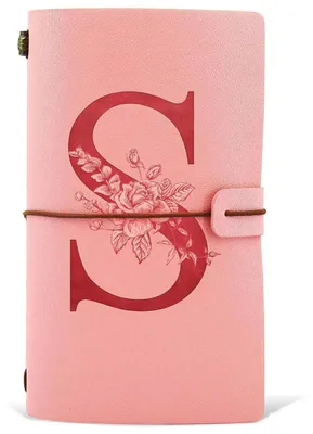 Produktbild von Kunstleder Notizbuch Tagebuch Reise-Notizbuch Rosa 20x12cm 136 Seiten