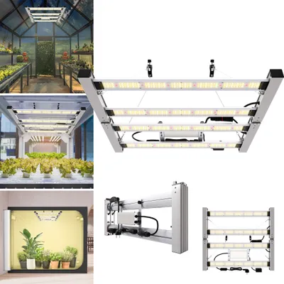 Produktbild von XMTECH LED lampa na rastliny stmievateľná, 16000 lumenov LED rastová lampa s plným spektrom, 200W rastlinné lampy LED Grow Light, stmievanie 0-100% pre izbové rastliny zelenina kvitnutie pre pestovateľský stan