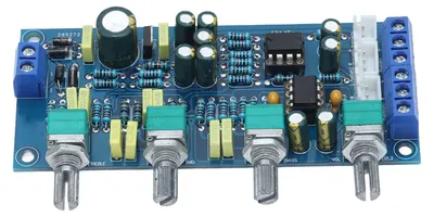 Image de Préamplificateur, module de préamplification, carte son, aigus, médiums, basses, réglage du volume