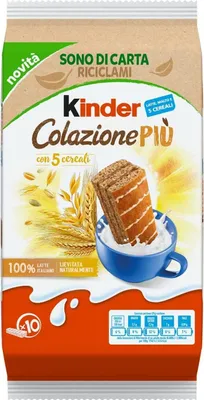 Produktbild von 60 Kinder Ferrero Colazione più Kuchen mit Körner 30 gr sweet snack kekse riegel