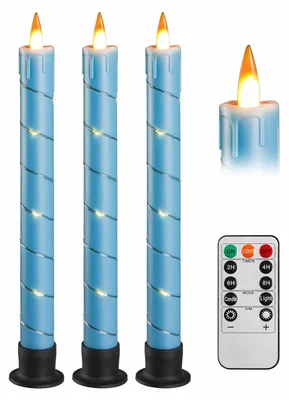 Produktbild von MODFU LED-Kerzen, LED Weihnachtskerzen Lichterkette, dekorative Kerzenlichter mit warmweißem Licht, batteriebetrieben, sichere Weihnachtsdeko für Innen, Fenster, Baum und Tisch, 3