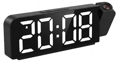 Digitaler Projektionswecker 180°, LED-Display, USB, einstellbare Helligkeit