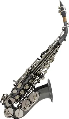 Image de Semme Saxophone soprano, 20,3 * 3,8 pouces saxophone électrique avec sac de transport + gants + chiffon de nettoyage + b��rste + collier de saxophone + bec��b��rste pour les débutants saxophone et