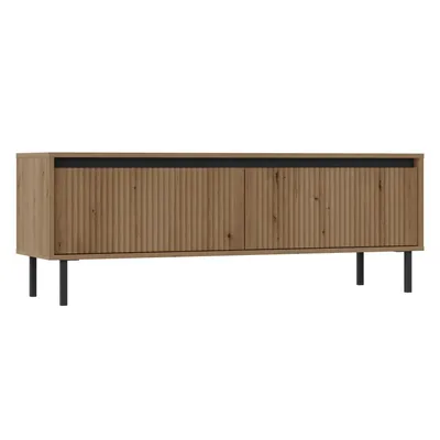 Produktbild von AX LIVING TV-Lowboard Bodrum TV-Schrank 2 Schubladen 140 cm Eiche Evoke