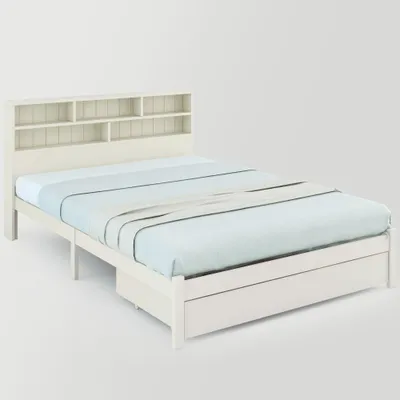 Image de Boîtes de rangement pour lit - Lit avec espace de rangement - Lit double - Lit - Canapé-lit