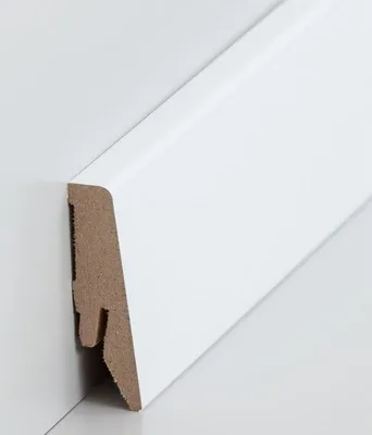 Produktbild von Sockelleiste MDF 18 x 58 x 2500 mm Weiß zum Kleben, Clipsen, Schrauben & Nageln MDF-Kern foliert Fußleiste by PROVISTON 62.5 Meter | 25 Stück