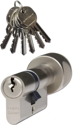 Produktbild von Zylinder ES.30/45K.NI 30/45mm Knaufzylinder RC3 aufbohr- und stoßsicher inkl. 6 Schlüssel