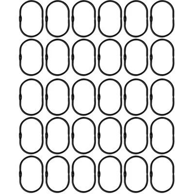 Produktbild von 30 Stück Duschvorhangringe, Duschvorhanghaken, schwarze, rostfreie Duschvorhanghaken und -ringe, Metallhaken für Duschvorhangstangen