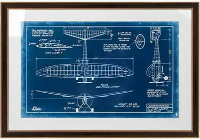 Zdjęcie produktu dla Obraz MECHANICAL PLANE 1 90x62 cm