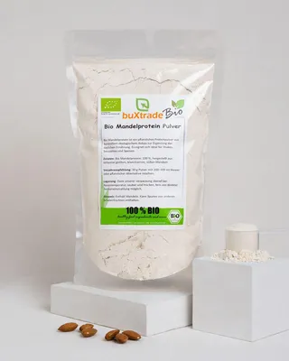 Produktbild von 250 g Bio Mandelprotein | Pulver | Proteine | BIO | Mandel
