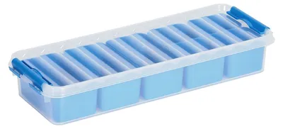 Image de Boîte de rangement Sunware Q-line à 7 compartiments - Bleu - 2,5 litres