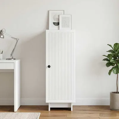 Image de Buffet vidaXL blanc 33 x 34,5 x 90 cm en aggloméré