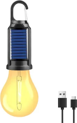 Immagine prodotto di Lampada da campeggio a energia solare, 3 modalità, impermeabile, per campeggio, emergenze, avventure