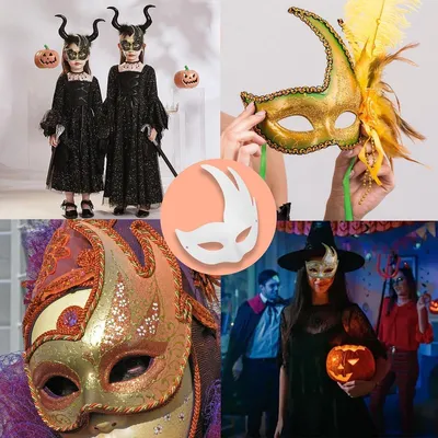 10 Stück Papiermasken für DIY und Cosplay
