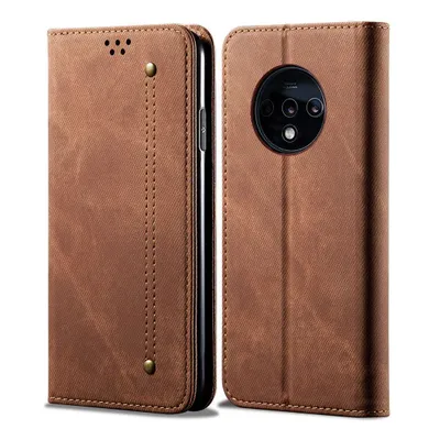 Obrázek produktu pro OnePlus 7T Pouzdro, Kožené Peněženkové Pouzdro s Magnetickým Uzavíráním a Pouzdro s Funkcí Stojánku pro OnePlus 7T Hnědý