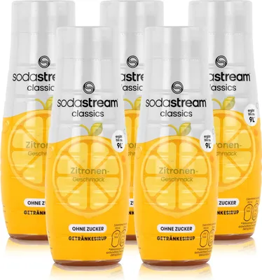 Produktbild von SodaStream Sirup ohne Zucker Zitrone Geschmack 440ml (5er Pack)