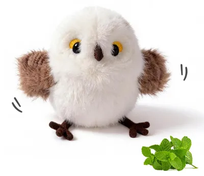 Interaktives Katzenspielzeug Vogel, USB-C, Weiß
