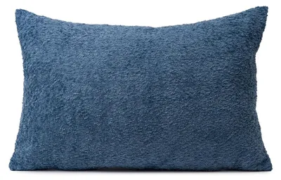Produktbild von Kissenhülle - 40 x 60 cm - Blau - mit Reißverschluss - Boucleoptik