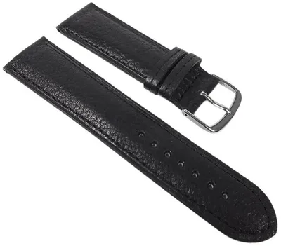 Produktbild von Uhrenarmband Nappaleder schwarz Bio Kalbsleder 22348S, Stegbreite:20mm