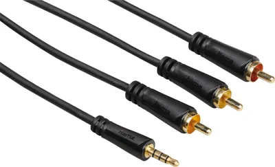 Obrázek produktu pro Hama 122162, 3.5mm, Samec, RCA, Samec, 3 m, Černá
