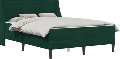 Obrázek produktu pro Rám postele s matrací s matrací Tmavě zelená 120 x 200 cm samet