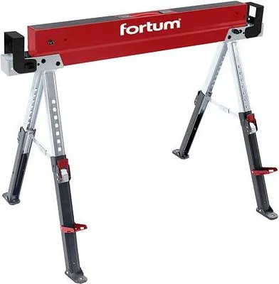 Obrázek produktu pro FORTUM koza stavební skládací, nosnost až 590kg, boční svorný úchyt, výška 61,5-82cm, 4759999