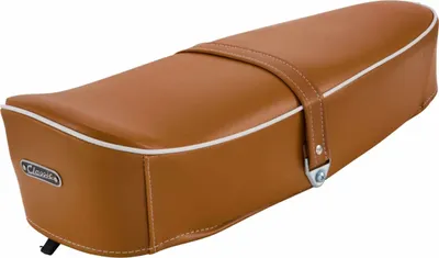 Image de SIP Classic siège brun/orange RAL 8023 avec piping blanc sans serrure avec sangle