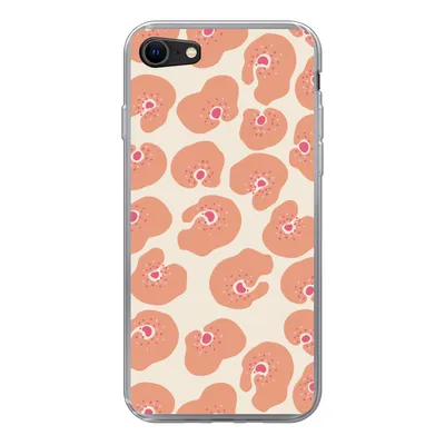 Produktbild von MuchoWow® Handyhülle Schutzhülle Hülle für iPhone 7 Blume - Muster - Abstrakt Silikon Softcase Handy Hülle - Kartenhalter