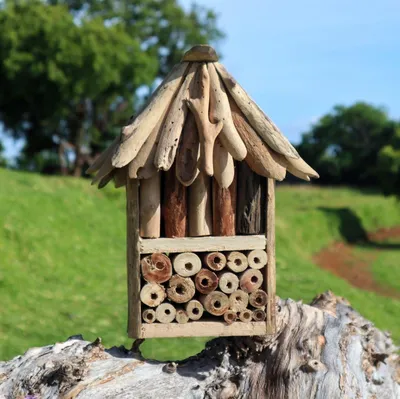 Productafbeelding van Honingbijen- en insectenhotel van gerecycled hout
