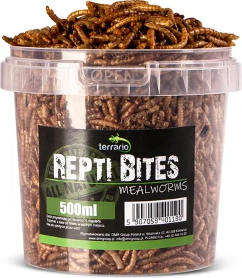 Immagine prodotto di Terrario Repti Bites Caterpillars 500ml - larve essiccate di vermi da pasto Terrario