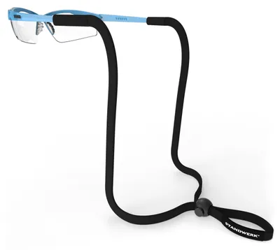 Produktbild von STANDWERK Basic+ Brillenband, verstellbar, Sportbrillenband für Damen, Herren & Kinder, wasserfest, Schwarz