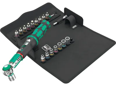 Produktbild von Drehmomentschlüssel Safe-Torque A1 SHK Set 1, 20?teilig (schwarz/grün, 1/4" Vierkant, 2-12 Nm)