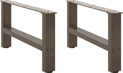 Immagine prodotto di Gambe per Tavolino da Caffè in Acciaio Naturale 2 pz 70x(30-31) cm Acciaio