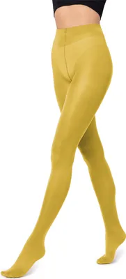 Image de Collants opaques pour femmes Merry Style en microfibre 70 deniers (couleur moutarde, tailles XS-S).