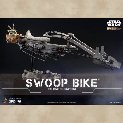 Produktbild von Hot Toys Figur Swoop Bike with Grogu - Star Wars The Mandalorian
