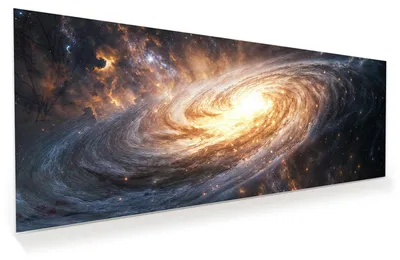 Produktbild von Glasbild 150x60cm in XXL für Wohnzimmer, Schlafzimmer Motiv Galaxie Nachthimmel