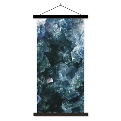 Produktbild von MuchoWow® Textilposter Edelsteine und Mineralien - Kristall - Naturstein 60x120 cm mit schwarzem Rahmen - Magnete