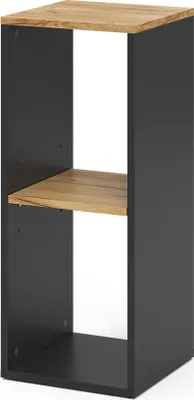 Image de Étagère à livres Vicco Tomy Anthracite/chêne doré 30x74cm avec 2 compartiments ouverts, Model 54666