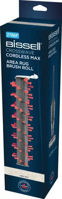 The image shows the packaging of a Bissell Crosswave Max/X7 Area Rug Brush Roll.