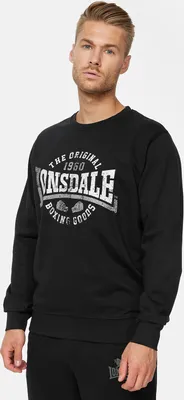 Obrázok produktu pre Pánska mikina s okrúhlym výstrihom slim fit BADFALLISTER Black/White/Grey XXL Lonsdale