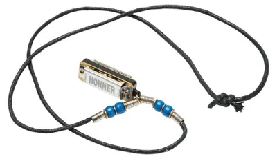 Obrázok produktu pre Hohner Mini Harp, diatonická harmonika, zlatá, nerezová oceľ, plast, 37 mm