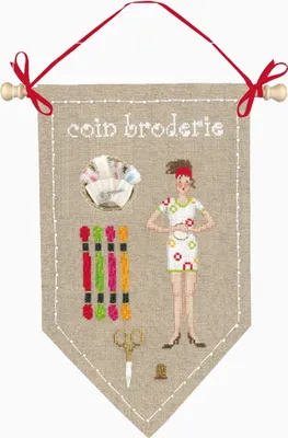 Produktbild von Le Bonheur des Dames Kreuzstich Set "Stickecke", Zählmuster, 14x24cm