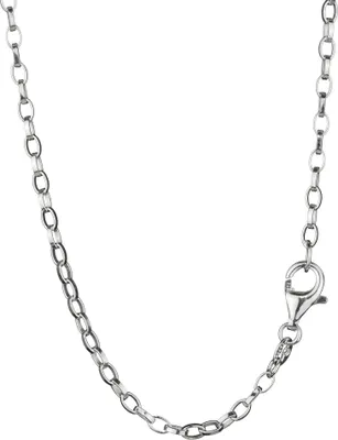 Produktbild von 70cm Erbskette oval 925 Silber 2,0mm breite elegante Halskette Silberkette