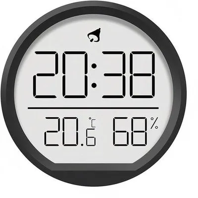 Zdjęcie produktu dla Cyfrowy zegar z kukułką z wyświetlaczem LCD pokazującym temperaturę i kalendarzem magnetycznym do zawieszenia, idealny do domu, kuchni i biura (czarny).