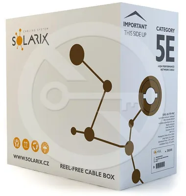 Obrázek produktu pro SOLARIX Kabel licna Solarix CAT5E FTP PVC šedý 305m/box SXKL-5E-FTP-PVC
