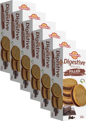 Produktbild von Doppelkekse mit cremiger Füllung aus dunkler Schokolade 1200g aus Griechenland