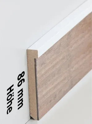 Produktbild von Sockelleiste MDF 13 x 86 x 2500 mm Weiß MDF-Kern foliert Fußleiste für Vinylboden by PROVISTON 62.5 Meter | 25 Stück
