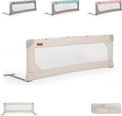 Produktbild von Cangaroo Bettschutzgitter Leinen 130 cm Bettgitter Rausfallschutz Front klappbar beige